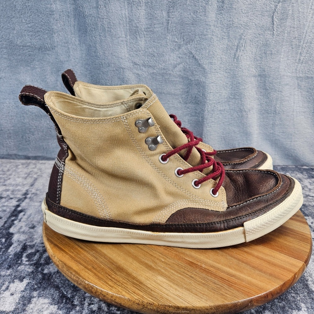 Converse Chuck Taylor All Star "Coated Canvas" Mens 11 Brown High Top Boot Shoes